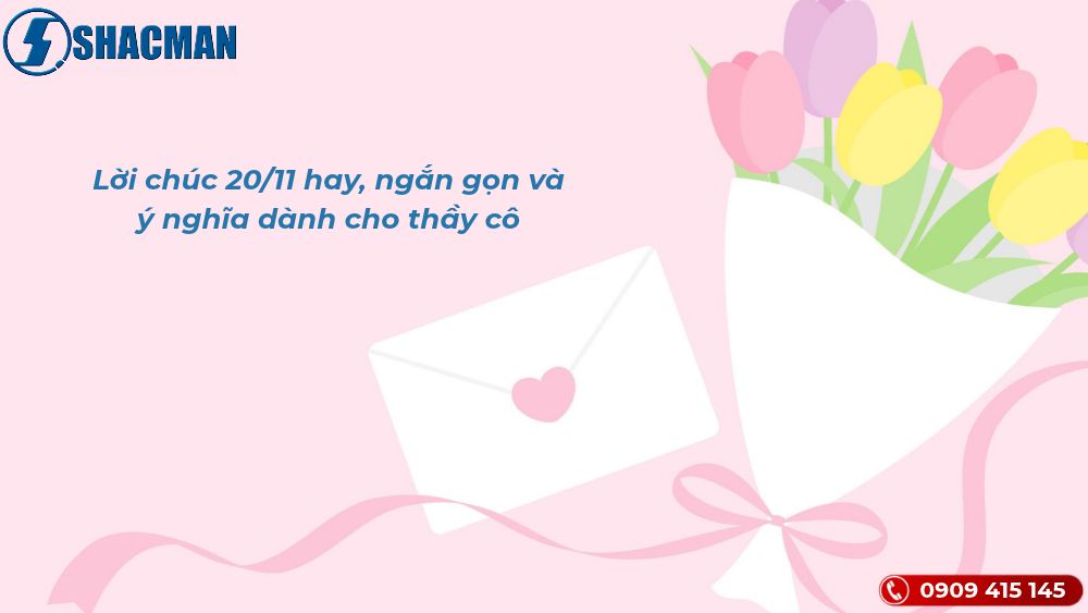 Lời chúc 20/11 hay, ngắn gọn và ý nghĩa dành cho thầy cô