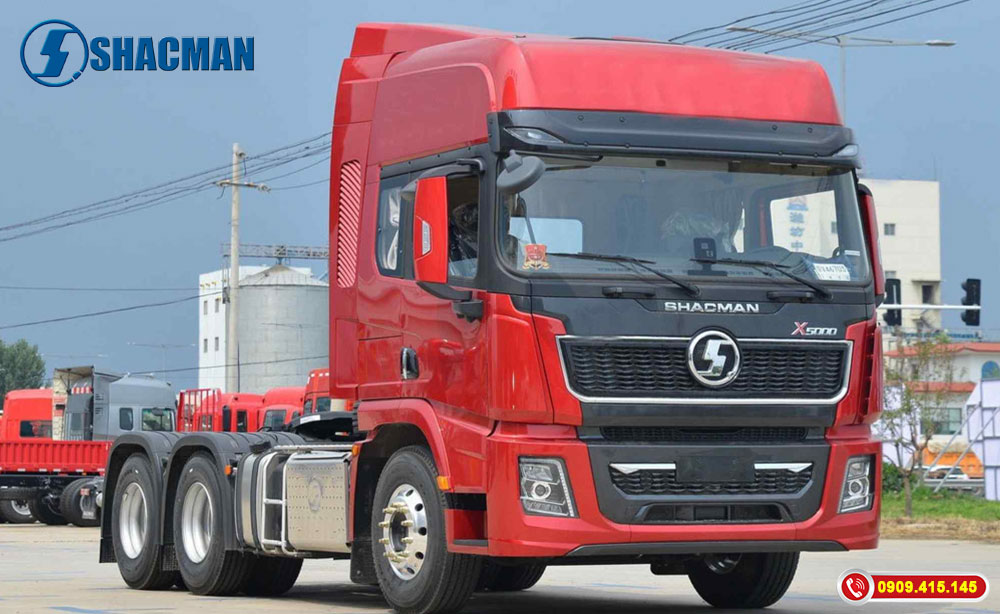 Xe đầu kéo Shacman X5000 440HP màu đỏ